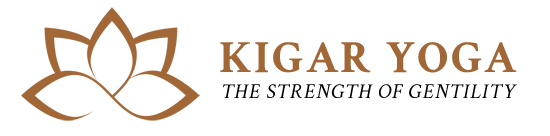 An image of the Kigar Yoga logo. Strength of gentility.